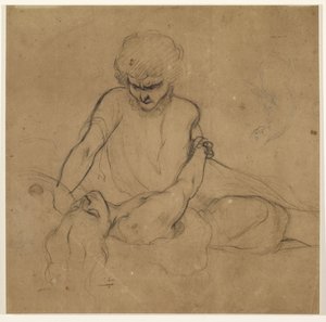 パリシーナの睡眠-アゾ王子とパリシーナのための研究 作： Ford Madox Brown